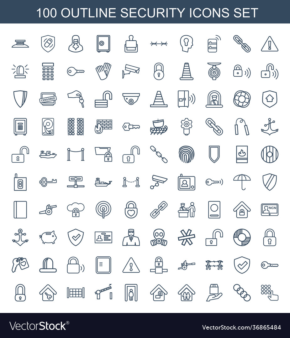 100 security icons