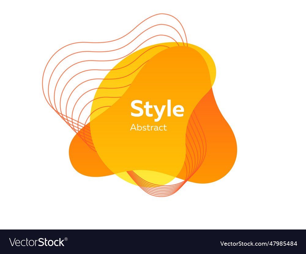 Fluid dynamical orange abstract element vector image Fluid dynamical orange abstract element