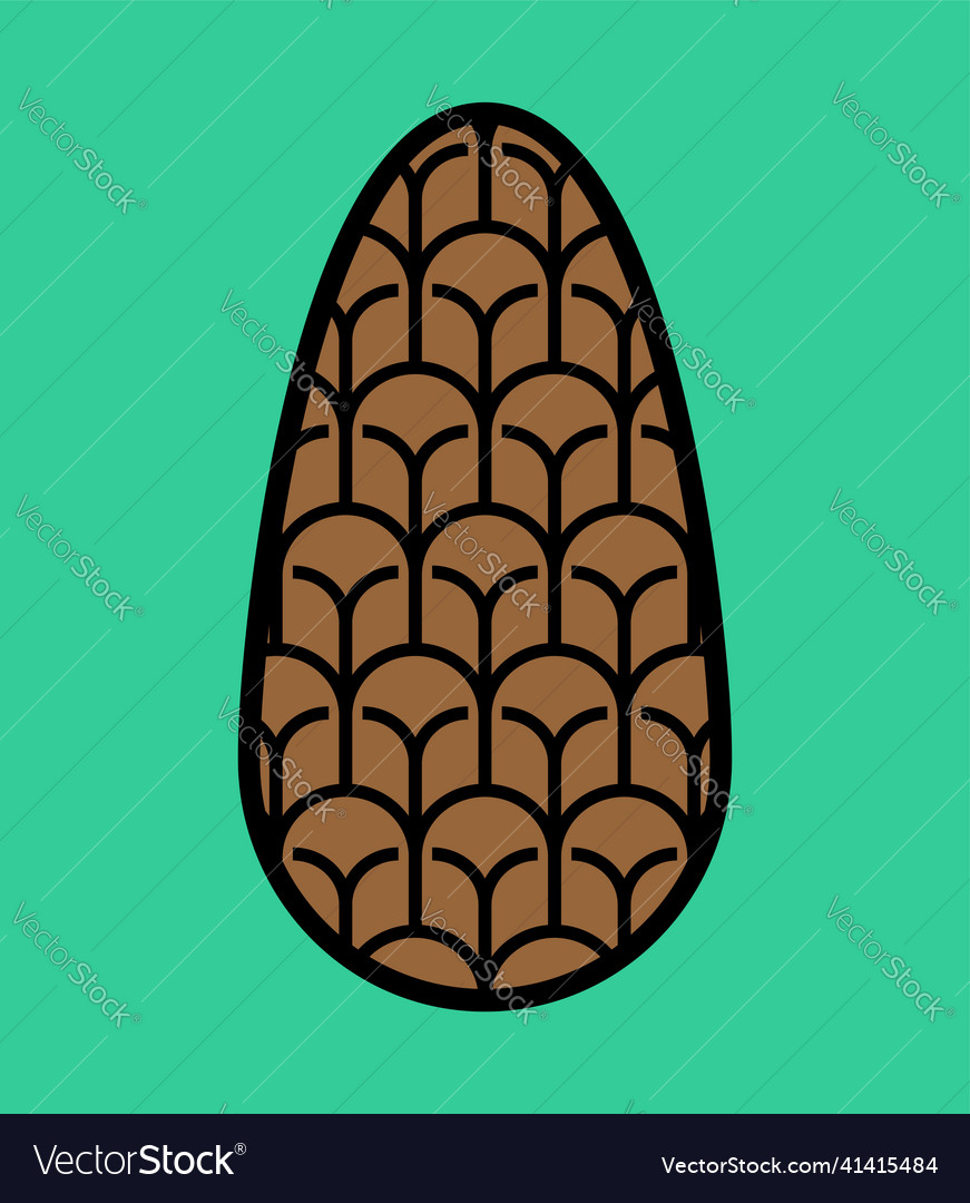 Pinecone isolated wood cone sign