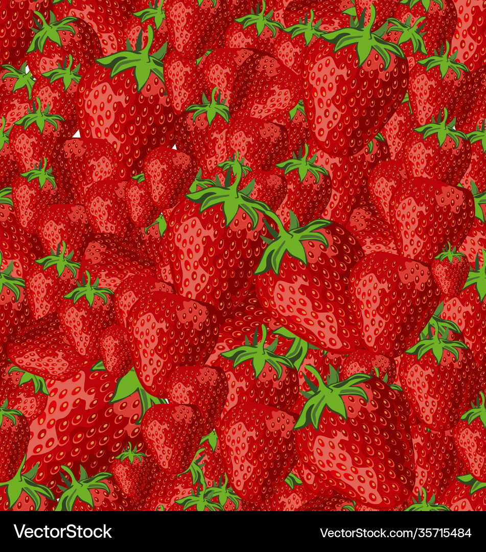 Seamless pattern with strawberry Royalty Free Vector Image
