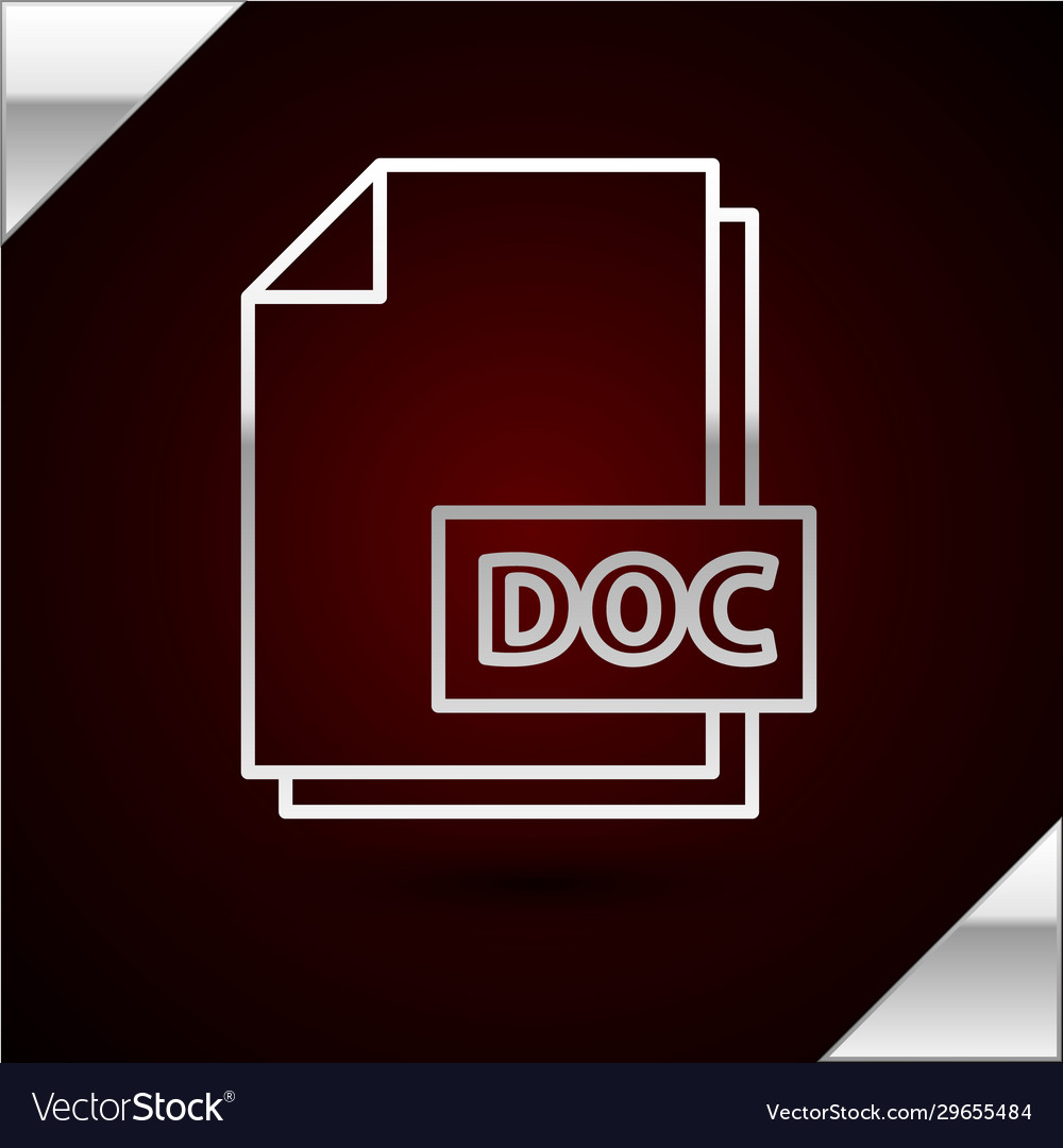 Silver line doc file document download button