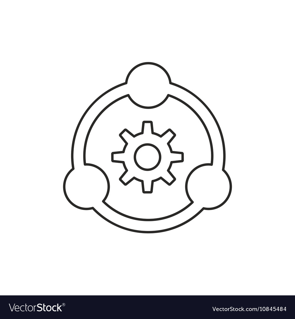 Teamwork icon outline Royalty Free Vector Image