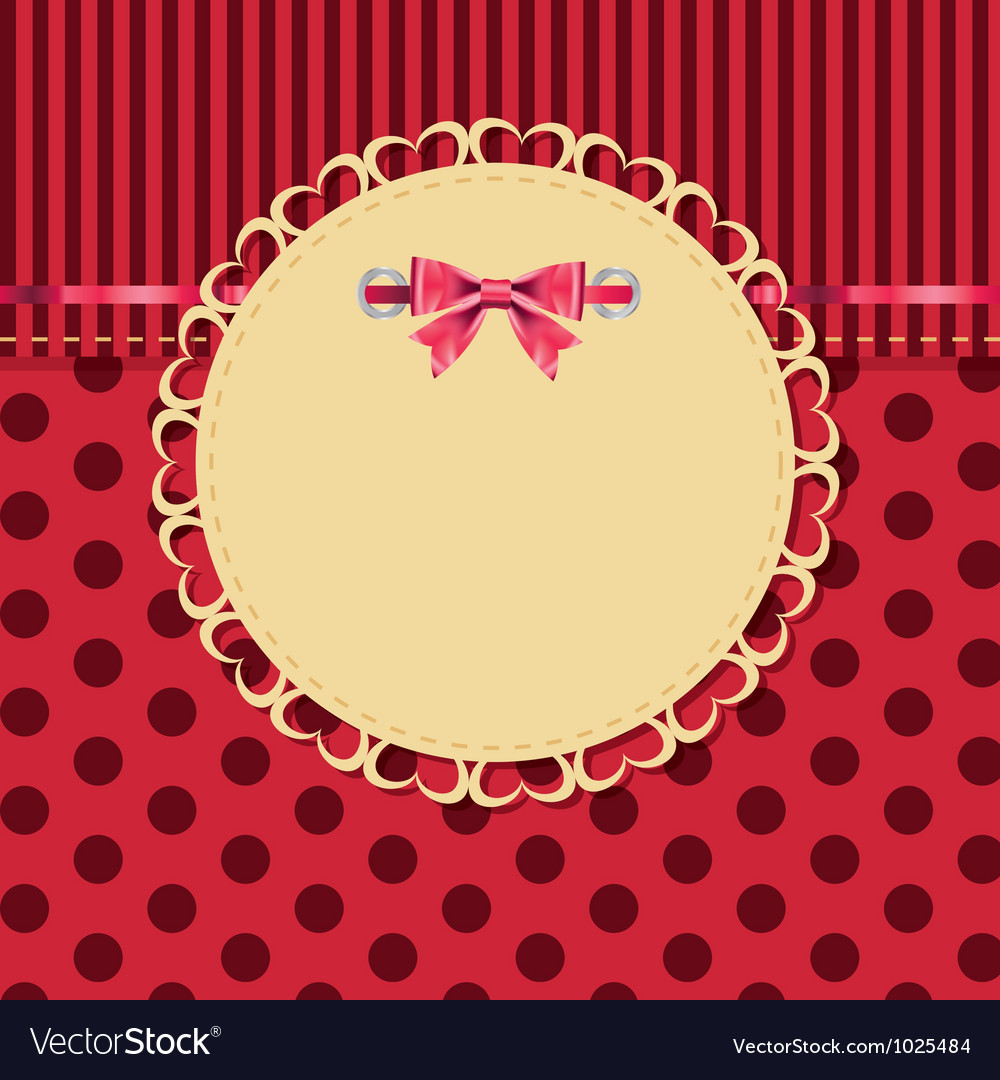 Vintage frame with bow