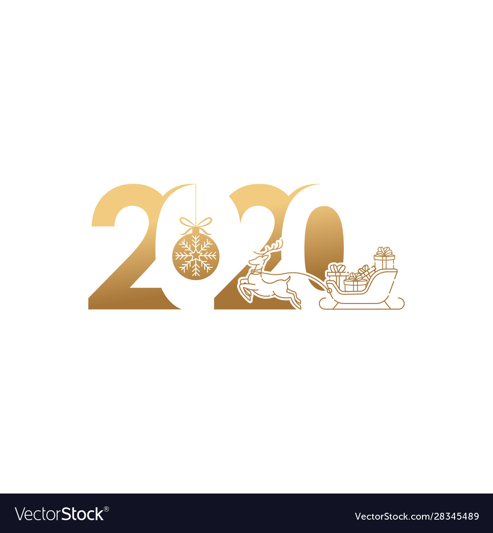 2020 colorful text isolated on white background vector image 2020 colorful text isolated on white background