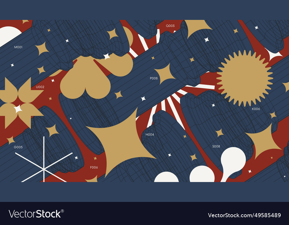 Abstract geometric background with 3d columns vector image Abstract geometric background with 3d columns