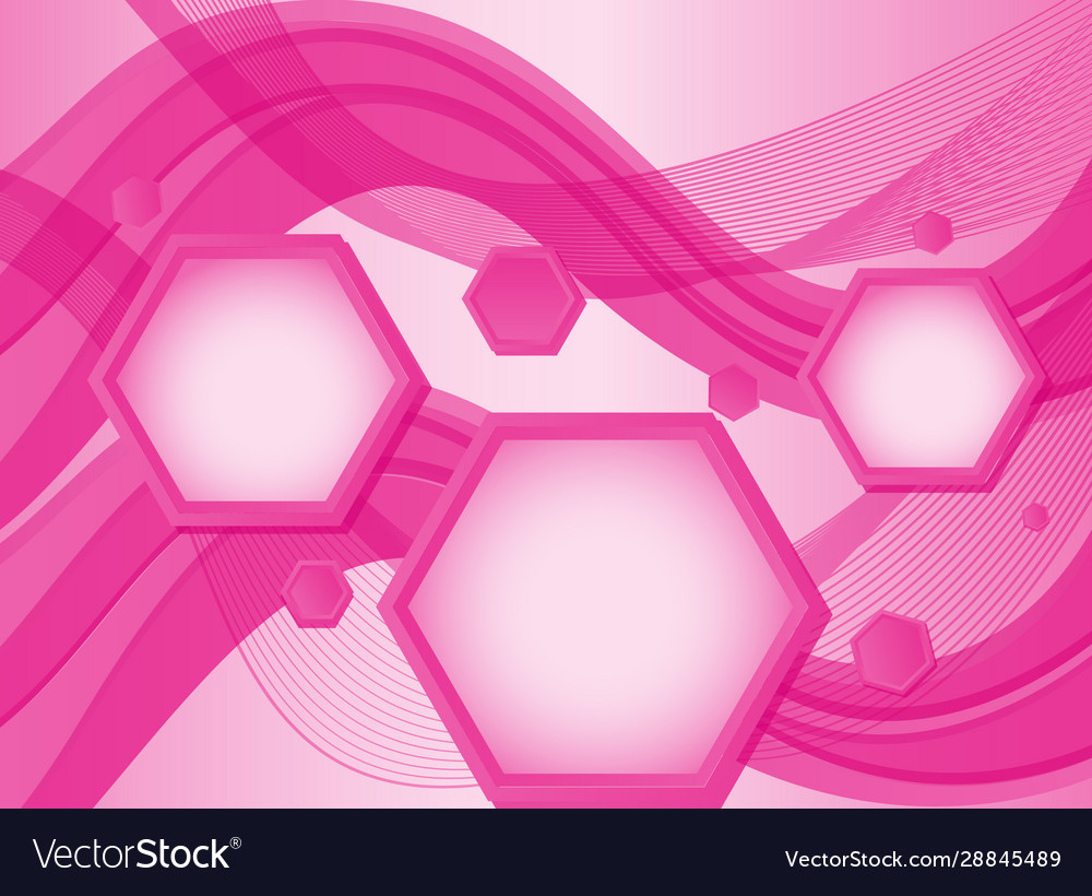 Background design with pink hexagon patterns