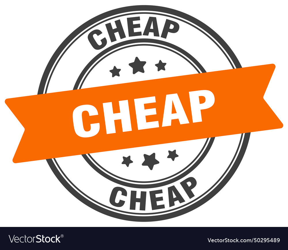 Cheap stamp label on transparent background Vector Image