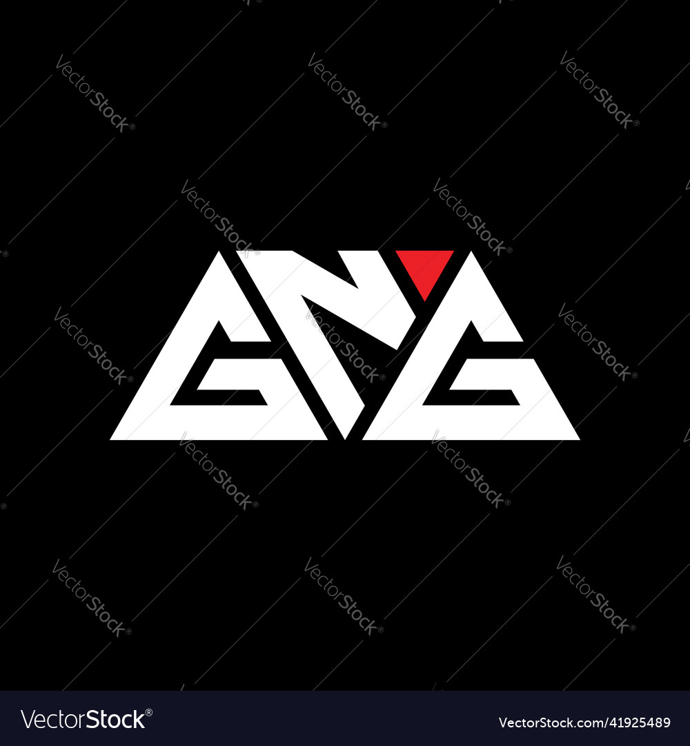 Gng triangle letter logo design Royalty Free Vector Image