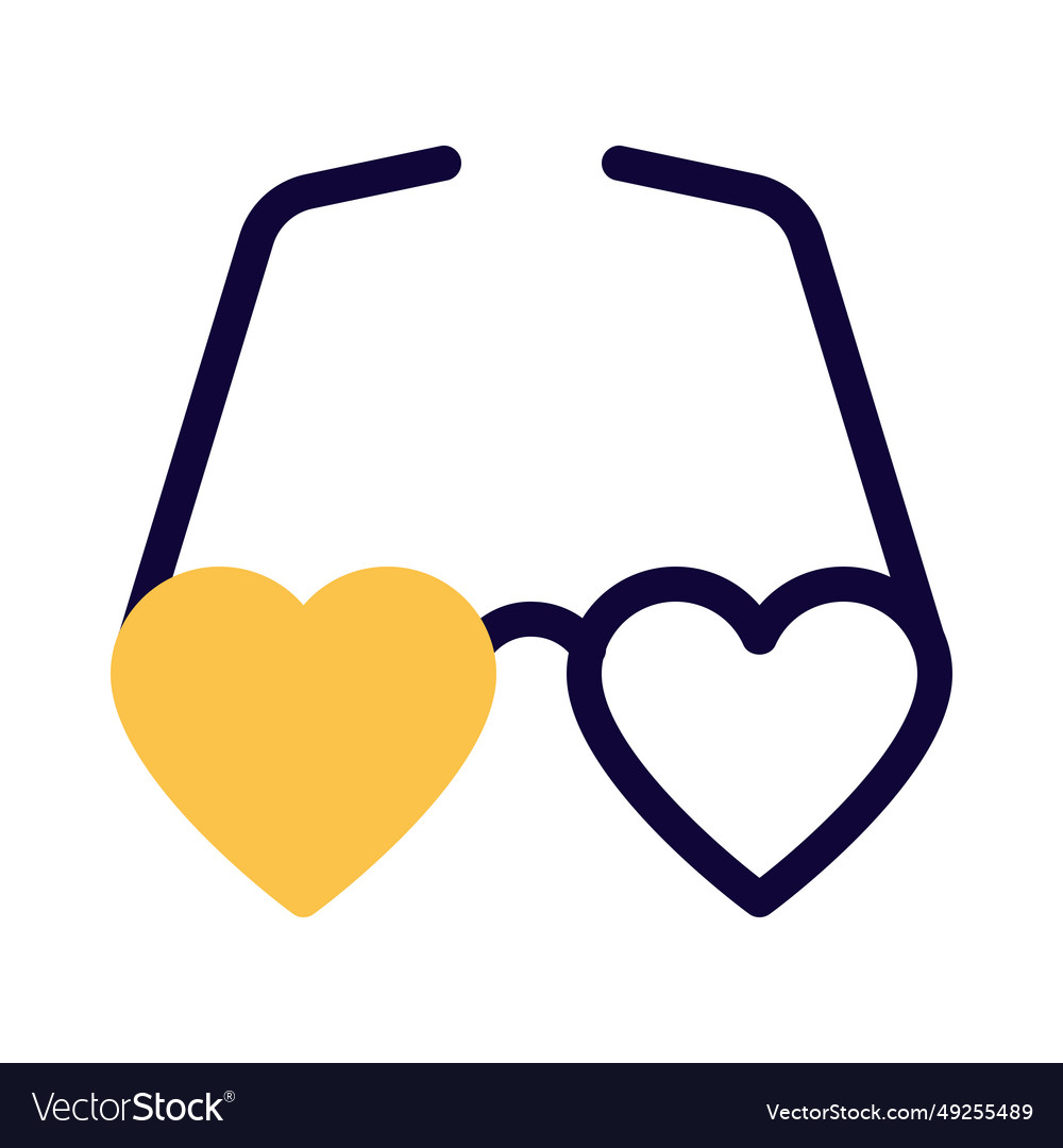 Heart-shaped glasses for disco-themed party