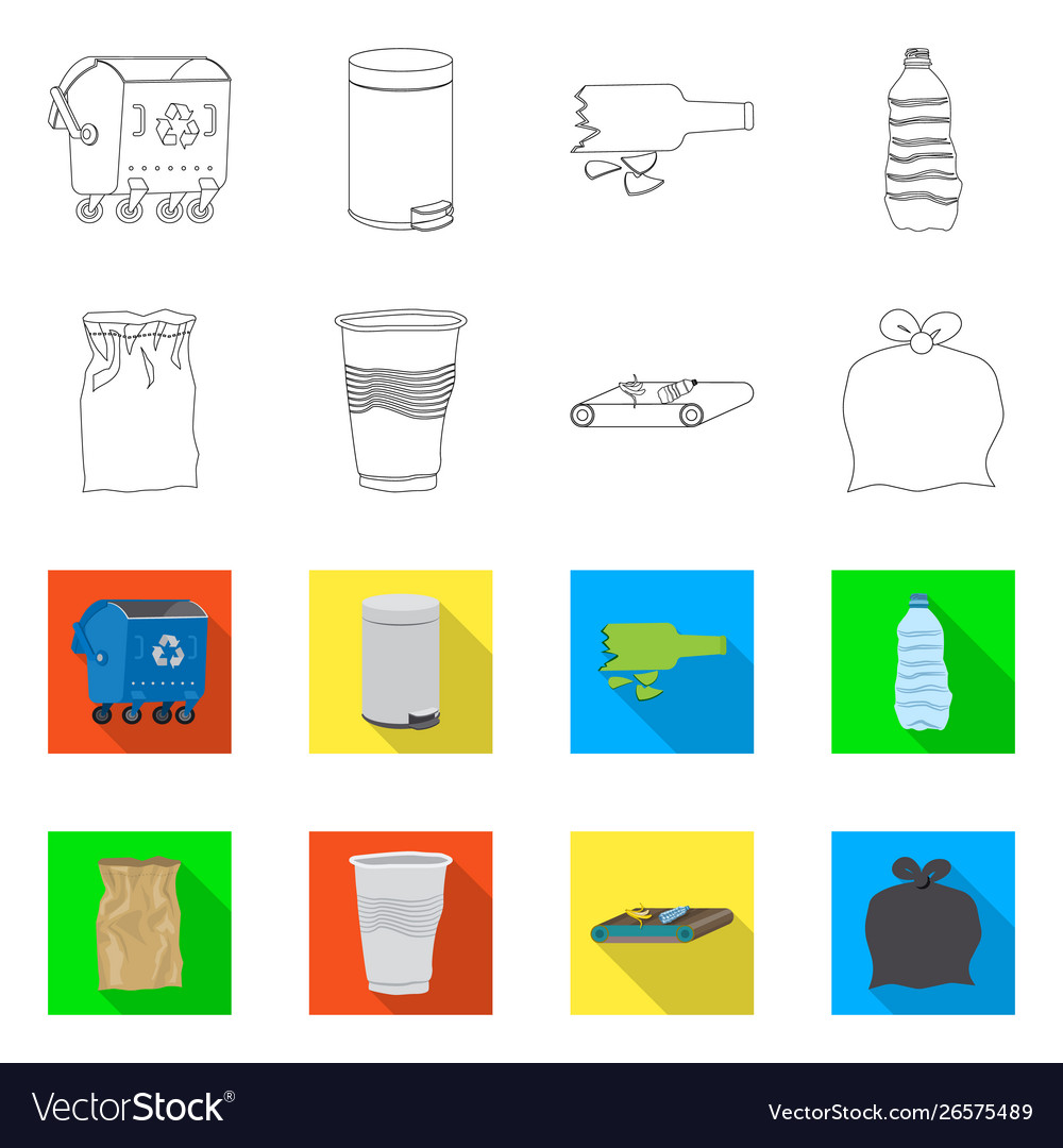 Isolated object refuse and junk logo vector image Isolated object refuse and junk logo