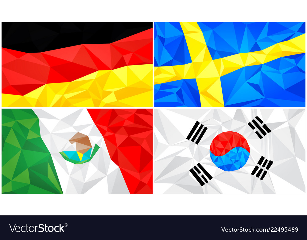 Low poly flag abstract polygonal triangular vector image Low poly flag abstract polygonal triangular