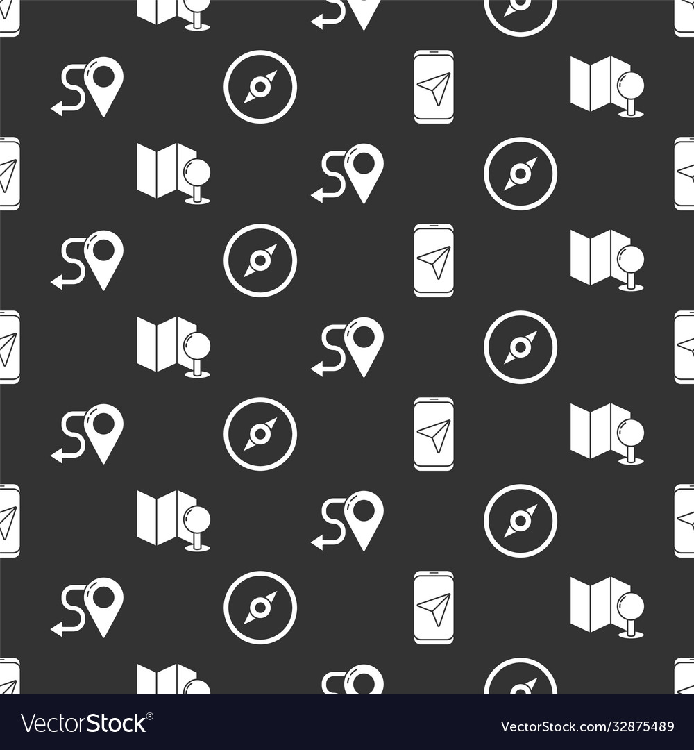 Set city map navigation folded with push pin vector image Set city map navigation folded with push pin