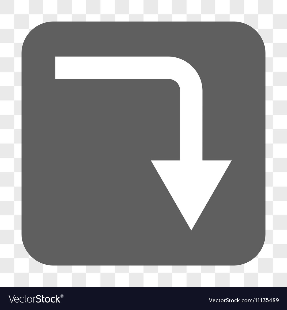 Turn down rounded square button