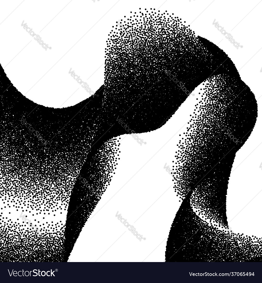 Abstract background with wave scattered dots