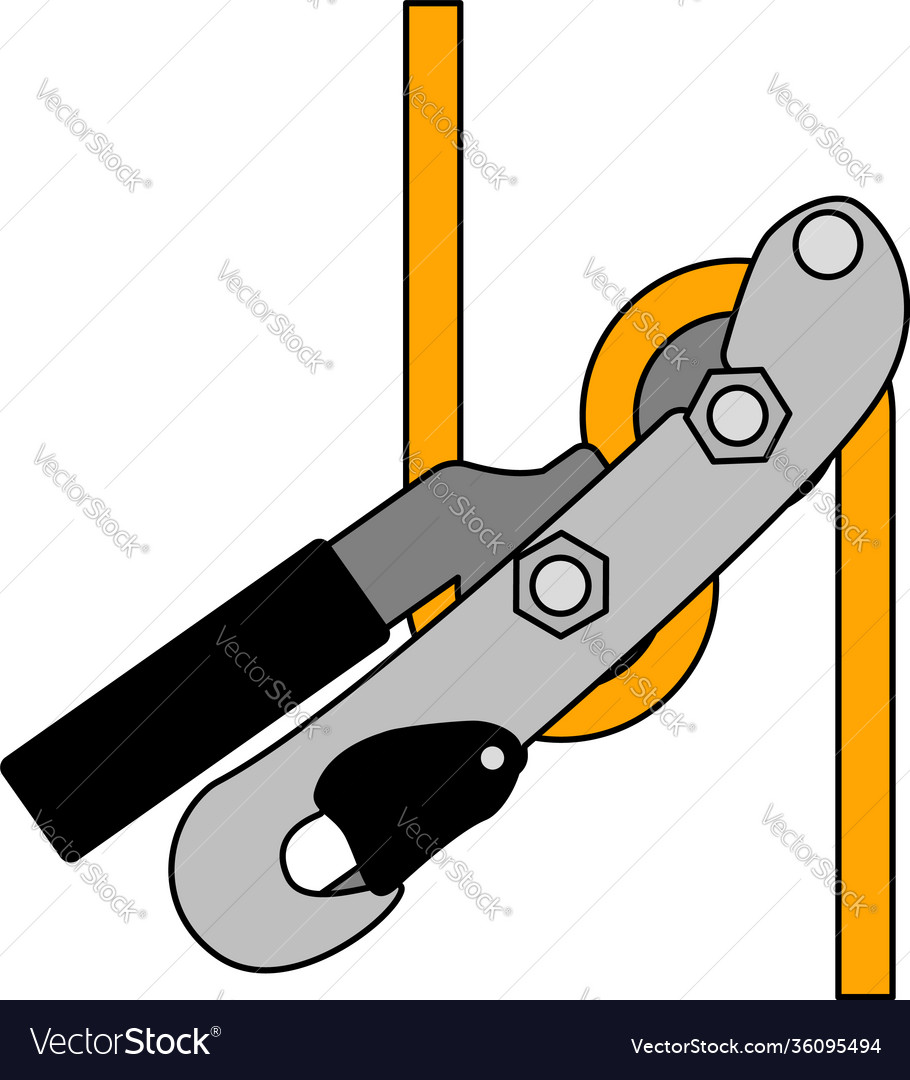 Alpinist rope ascender icon Royalty Free Vector Image