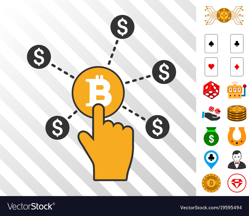 Click bitcoin node icon with bonus