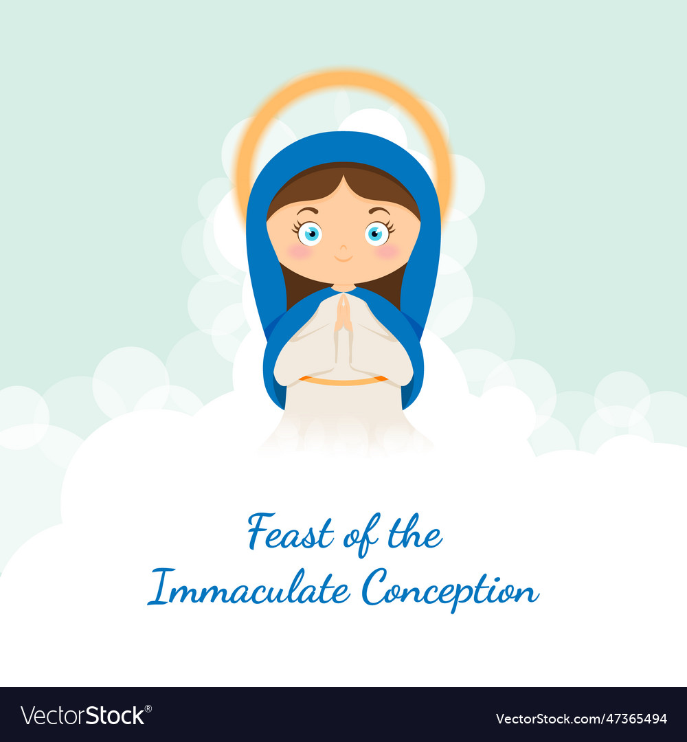 Feast of the immaculate conception background Vector Image