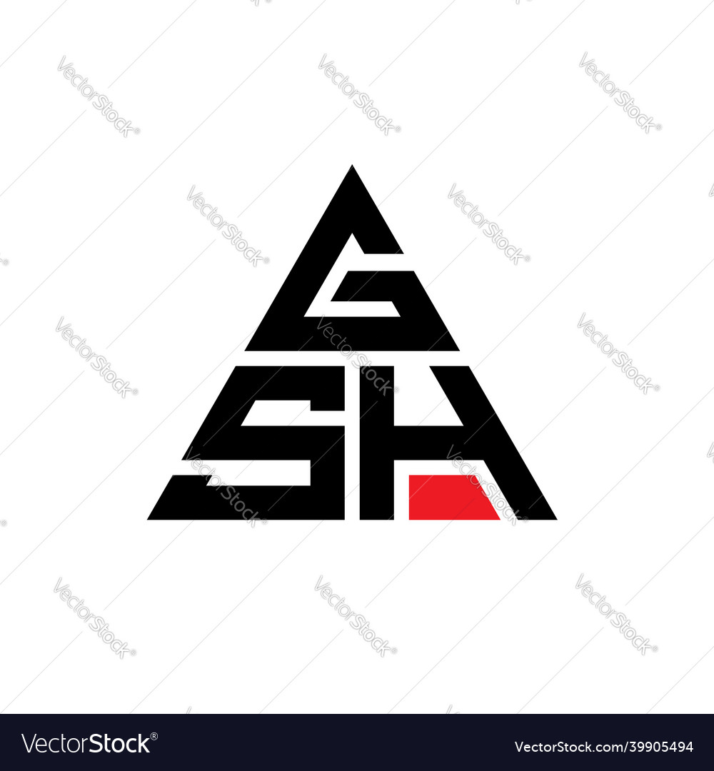 Gsh triangle letter logo design Royalty Free Vector Image