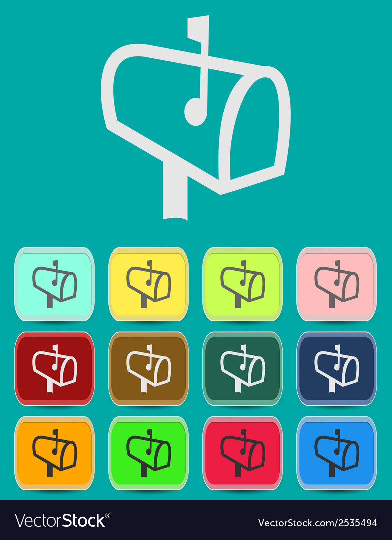 Mailbox Icons - Color Variations