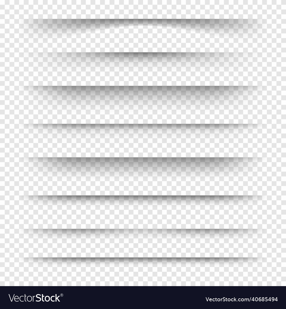 Page separator with isolated transparent shadows