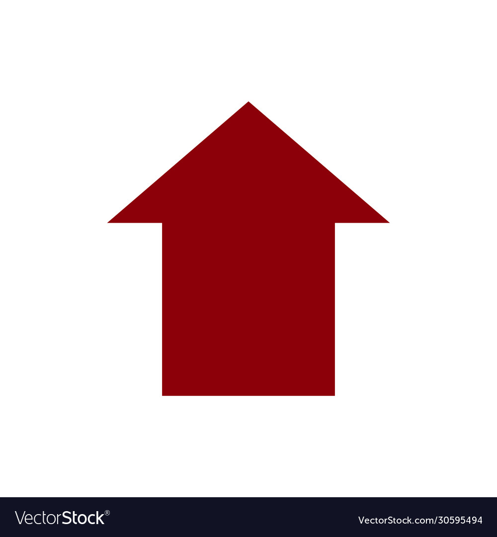 Pointer arrow in modern flat style button vector image Pointer arrow in modern flat style button