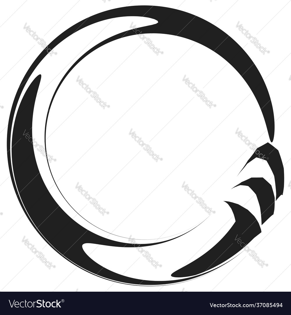 Radial abstract geometric circle design element vector image Radial abstract geometric circle design element