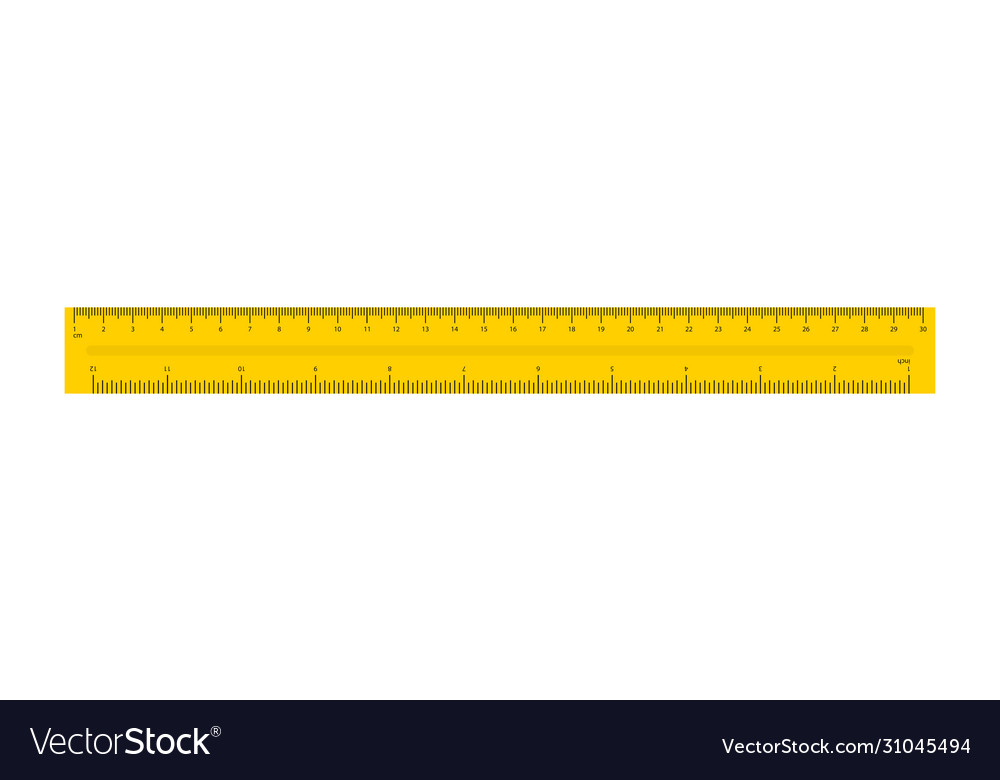 Ruler in flat style simple isolated vector image Ruler in flat style simple isolated