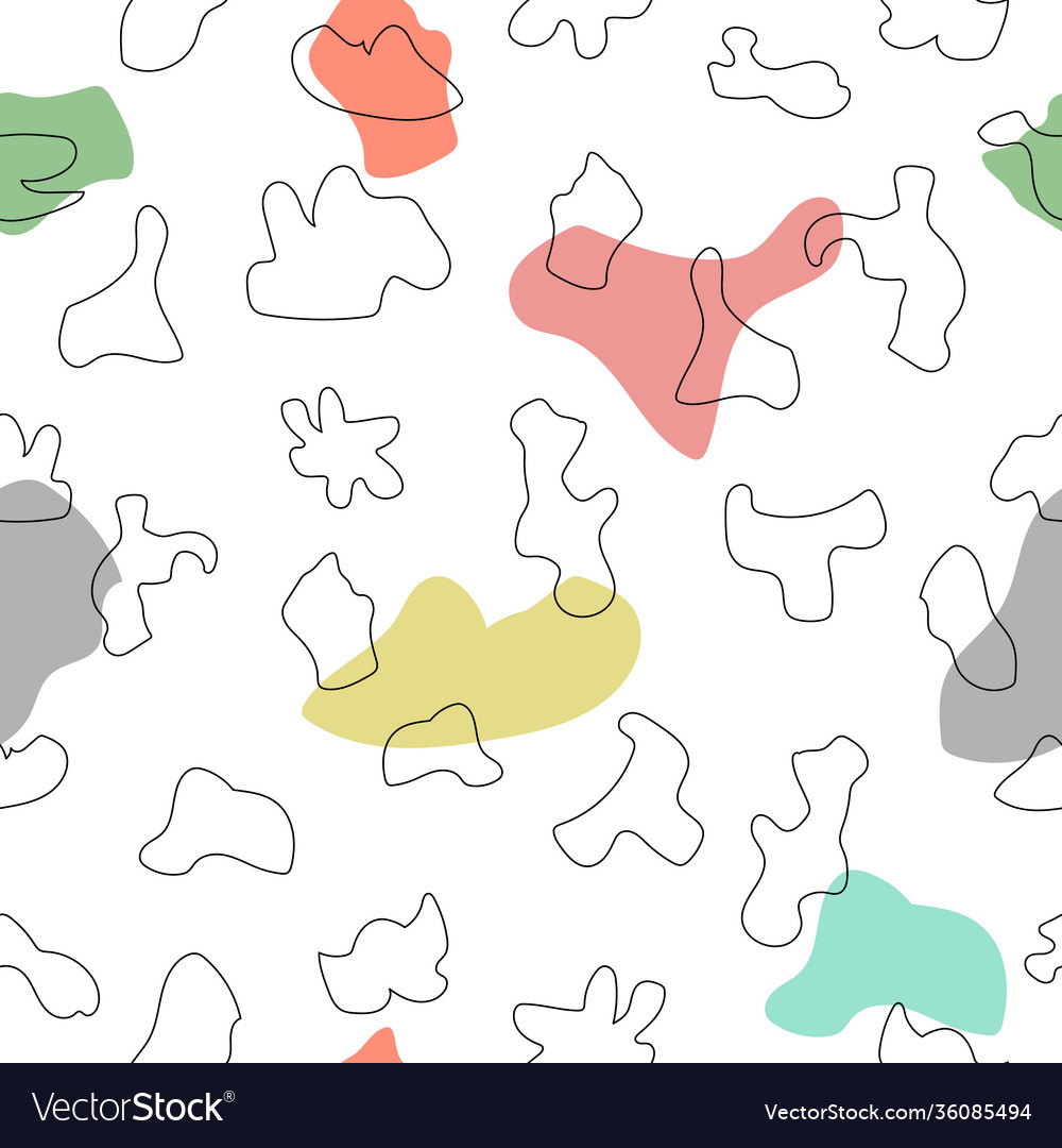 Simple abstract shape repeat pattern design vector image Simple abstract shape repeat pattern design