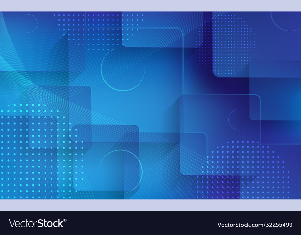 Abstract blue geometry modern background design Vector Image