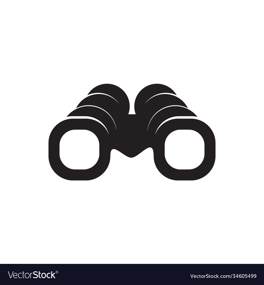 Binocular icon logo design template