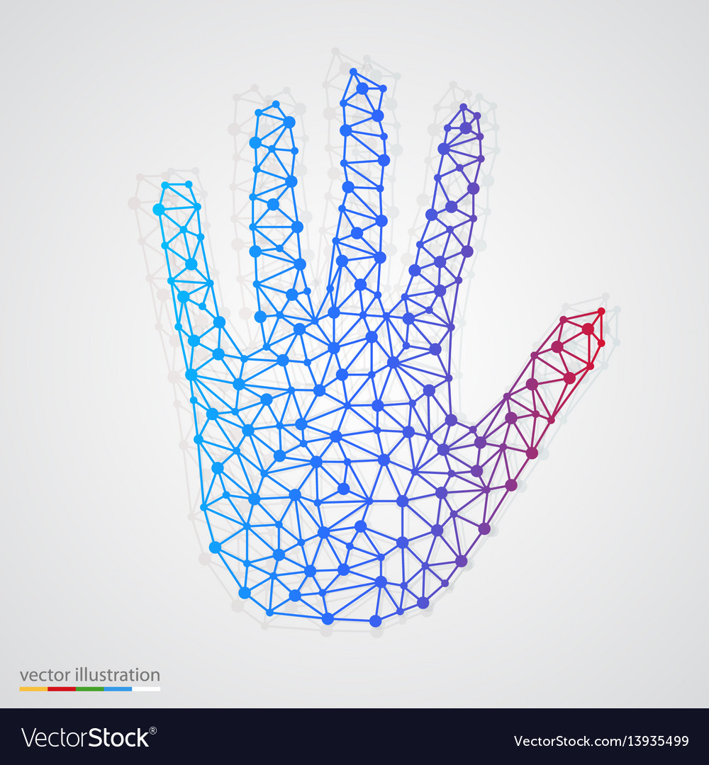 Creative concept of the human hand vector image Creative concept of the human hand