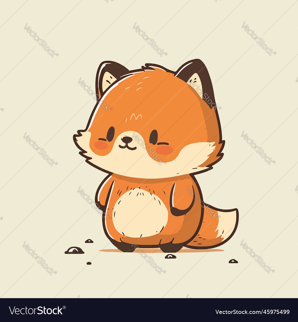Cute fox woodland forest animal poster baby room Vector Image