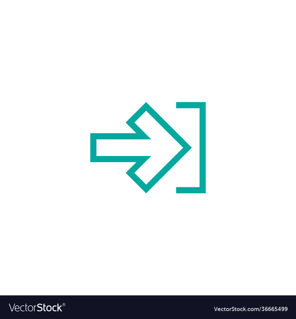 Betreten oder loggen Sie sich in Icon isoliert auf weißblau vector image Betreten oder loggen Sie sich in Icon isoliert auf weißblau