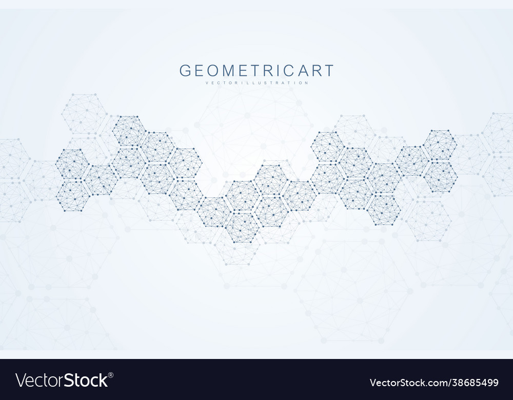 Hexagonal abstract background big data vector image Hexagonal abstract background big data