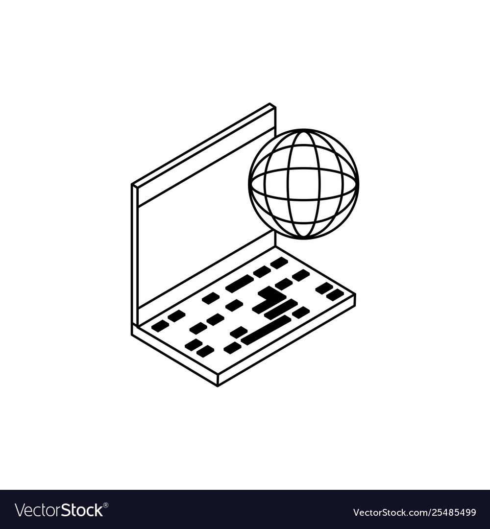 Laptop computer with planet