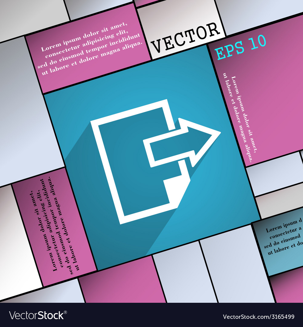 Send export file icon symbol flat modern web