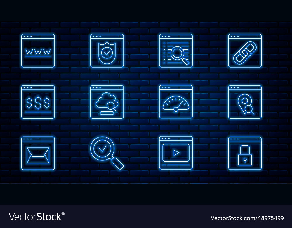Set line secure your site with https infographic vector image Set line secure your site with https infographic