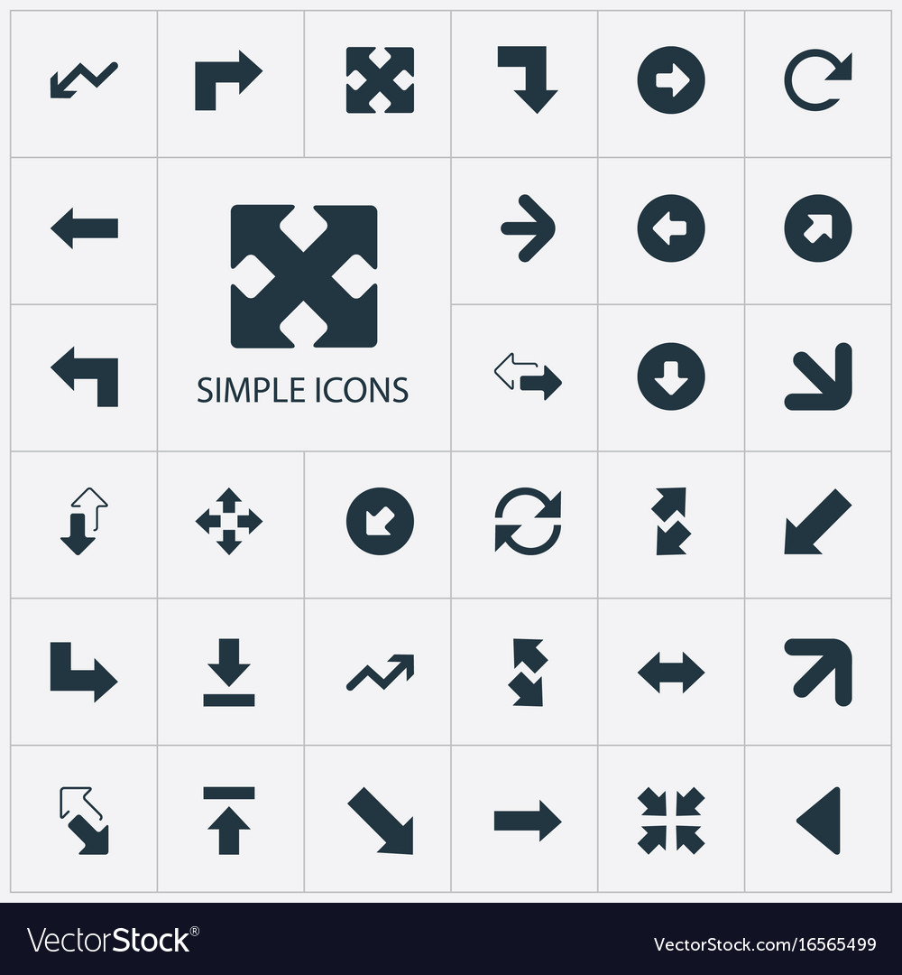 Set of simple indicator icons