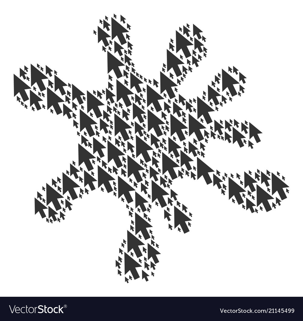 Spot mosaic of cursor arrow icons vector image Spot mosaic of cursor arrow icons