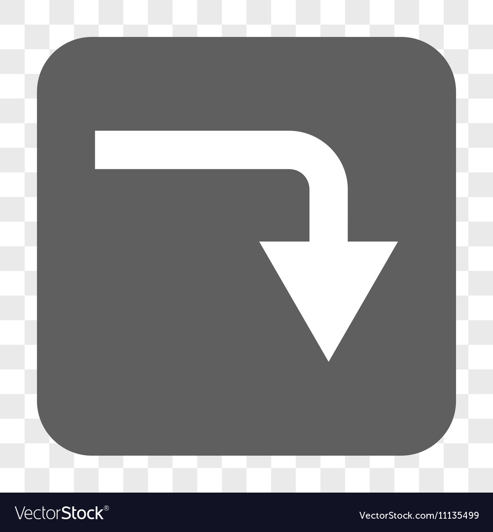 Turn down rounded square button