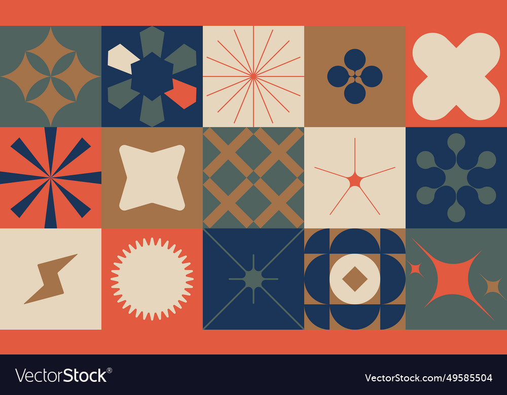 Abstract geometric pattern with silhouette basic vector image Abstract geometric pattern with silhouette basic