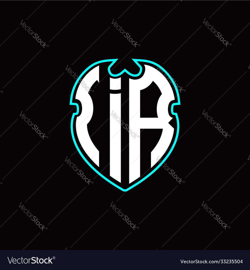I r initial logo design with a shield shape vector image I r initial logo design with a shield shape