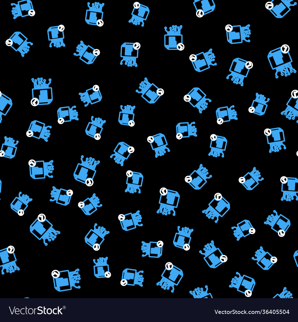 Line smart contract icon isolated seamless pattern vector image Line smart contract icon isolated seamless pattern