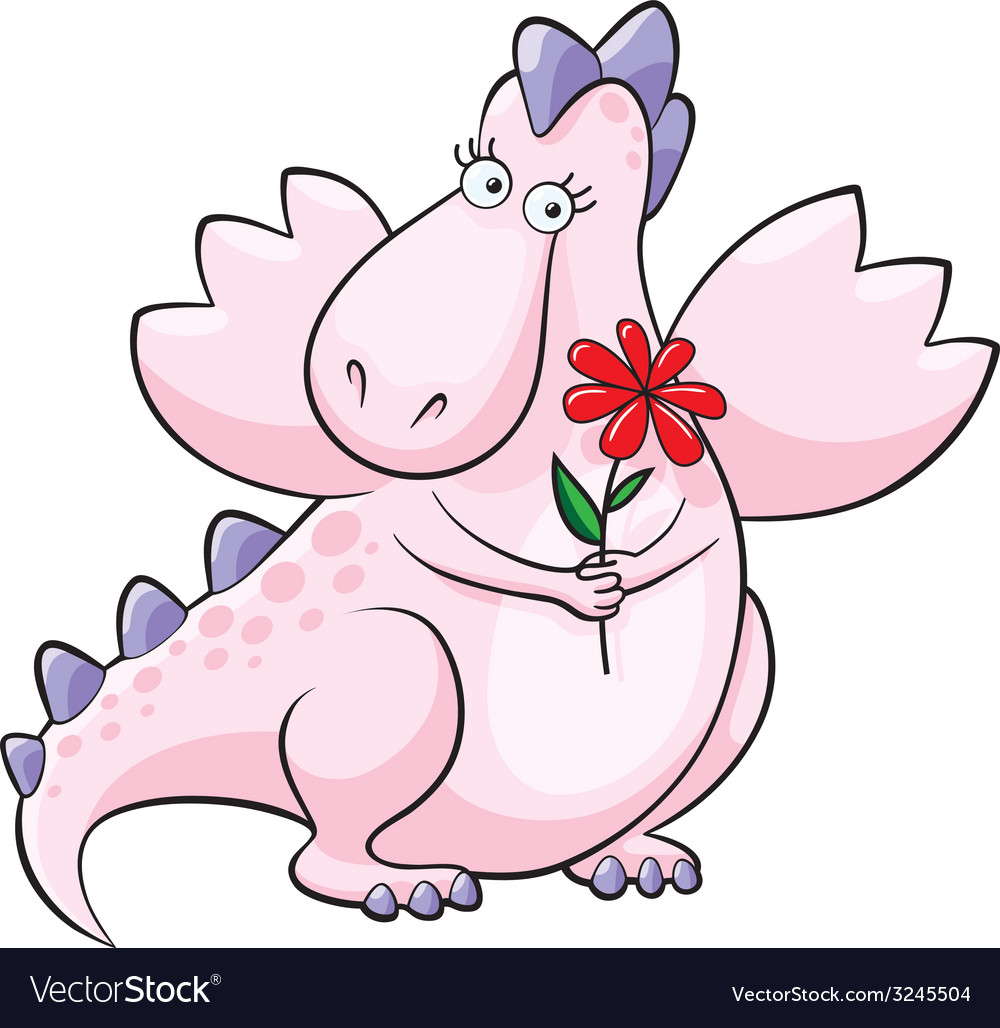 Pink dragon Royalty Free Vector Image - VectorStock