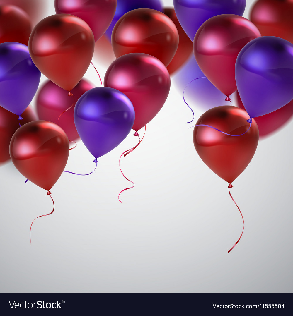 Realistic glossy balloons Royalty Free Vector Image