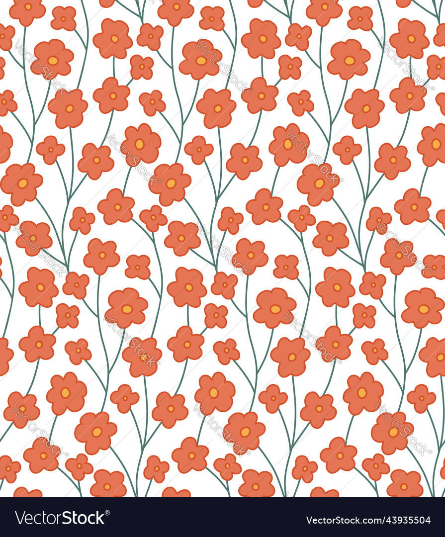 Seamless pattern with twisted sakura vector image Seamless pattern with twisted sakura