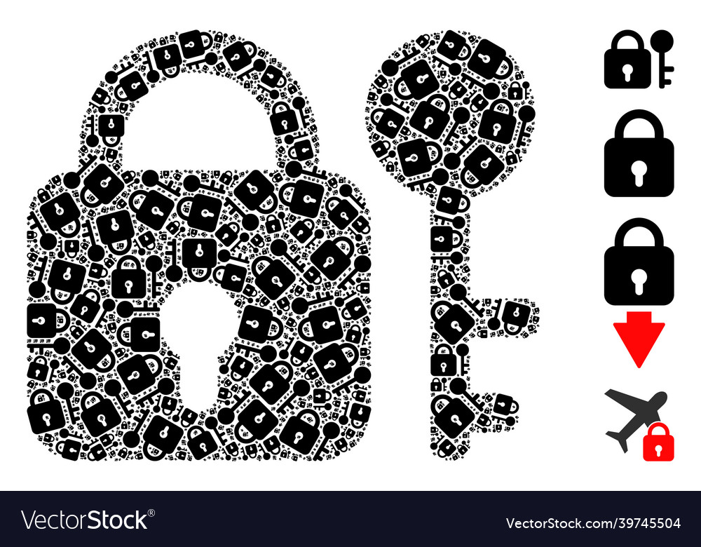 Secrecy icon recursive mosaic vector image Secrecy icon recursive mosaic