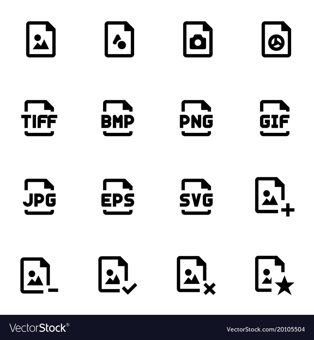 Set of image icons