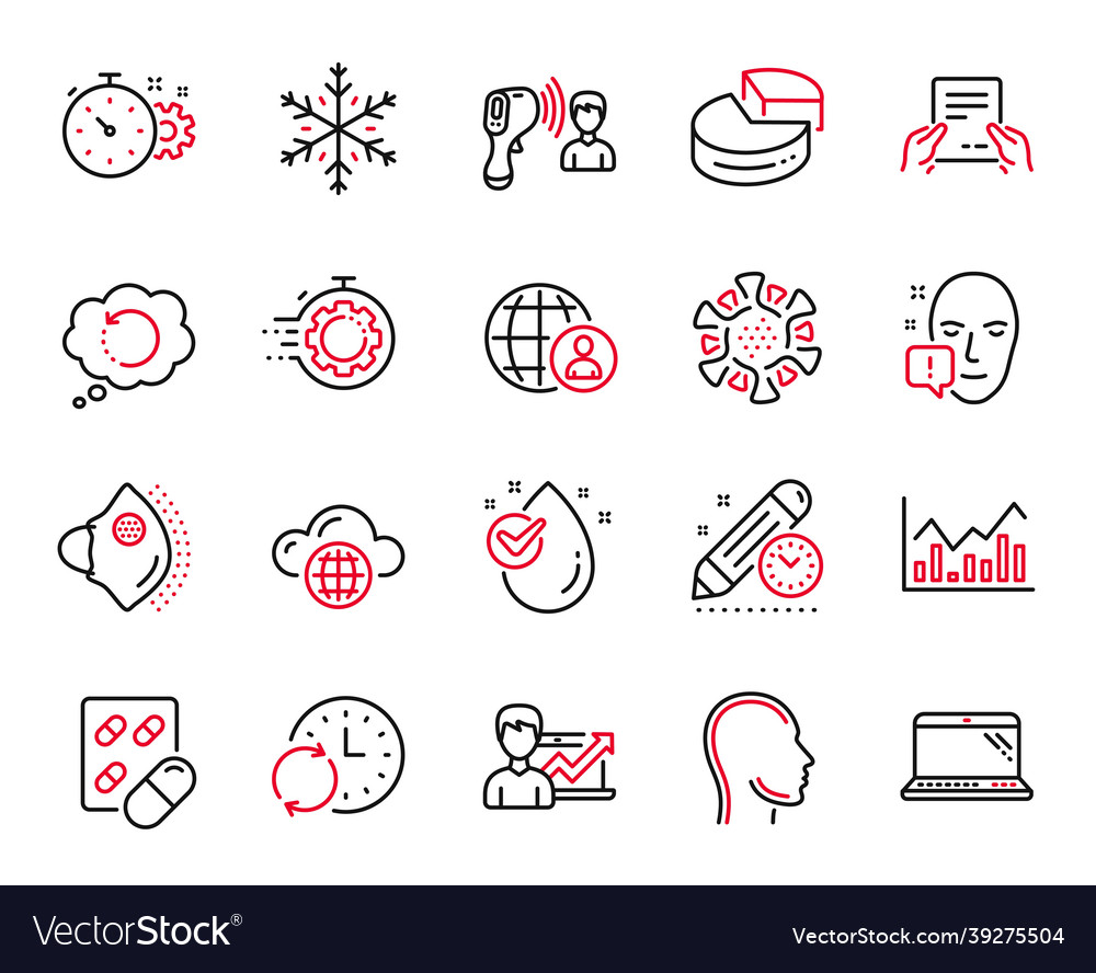 Set of science icons related vector image Set of science icons related