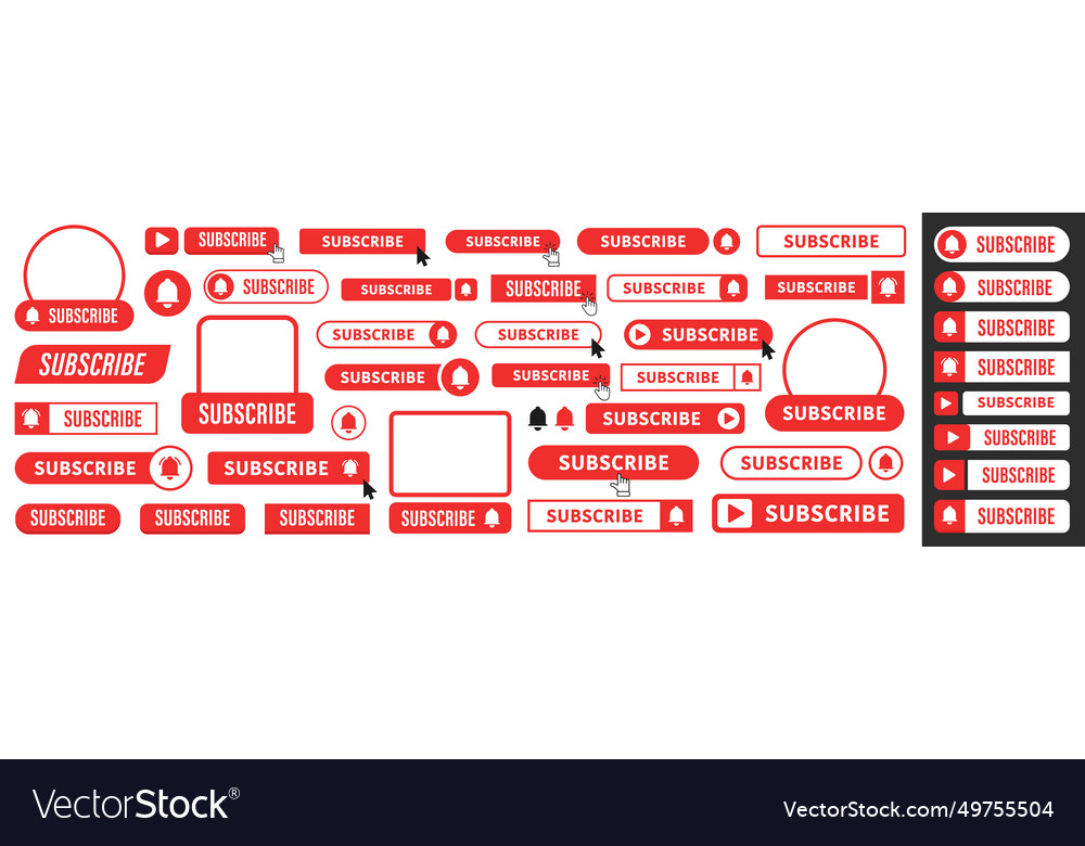 Subscribe button set of red
